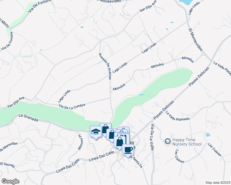 map of restaurants, bars, coffee shops, grocery stores, and more near 6009 Mimulus in Rancho Santa Fe