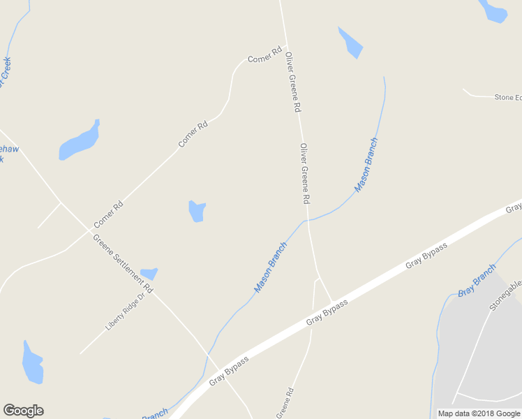 map of restaurants, bars, coffee shops, grocery stores, and more near 414 Oliver Greene Road in Gray