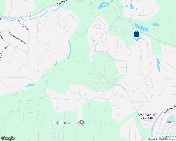 map of restaurants, bars, coffee shops, grocery stores, and more near 16681 Riding High Way in San Diego
