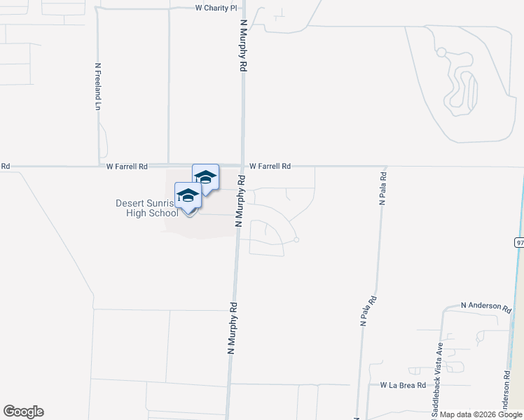 map of restaurants, bars, coffee shops, grocery stores, and more near 14994-14998 North Murphy Road in Maricopa