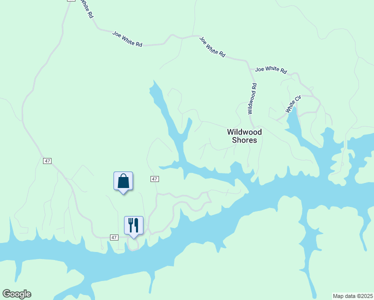 map of restaurants, bars, coffee shops, grocery stores, and more near 330 Ridge Lane in Shelby