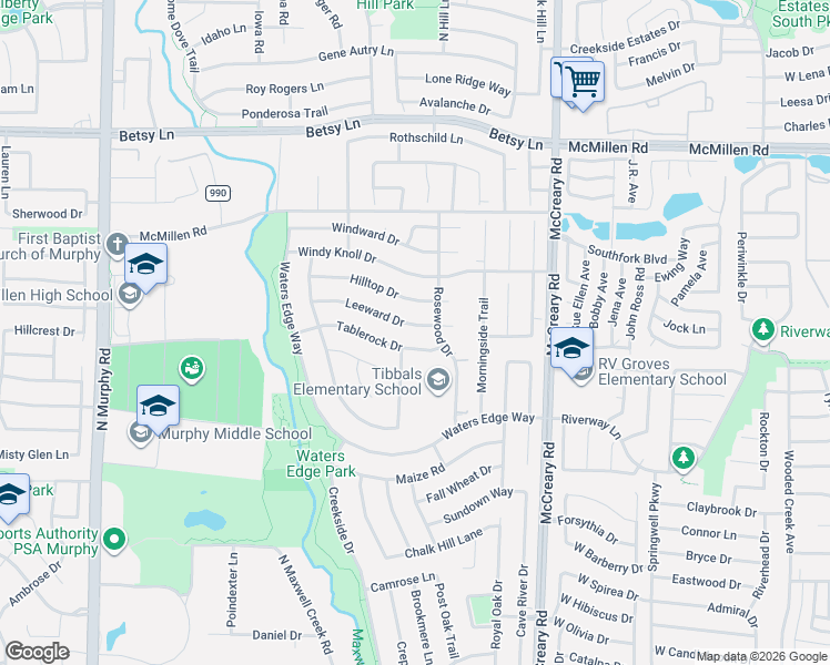 map of restaurants, bars, coffee shops, grocery stores, and more near 505 Tablerock Drive in Murphy