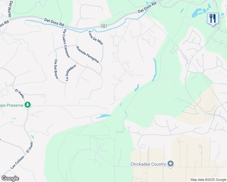 map of restaurants, bars, coffee shops, grocery stores, and more near 17218 La Brisa in Rancho Santa Fe