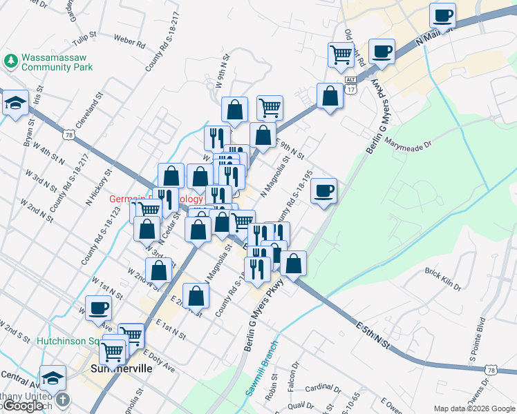 707 North Magnolia Street, Summerville SC Walk Score