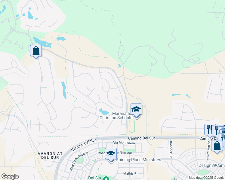 map of restaurants, bars, coffee shops, grocery stores, and more near 16232 Almanor Way in San Diego