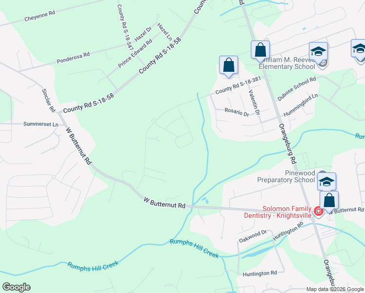 map of restaurants, bars, coffee shops, grocery stores, and more near 1 Mentor Street in Summerville