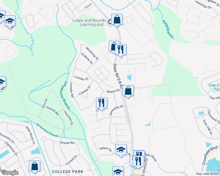 map of restaurants, bars, coffee shops, grocery stores, and more near 234 Miami Street in Ladson