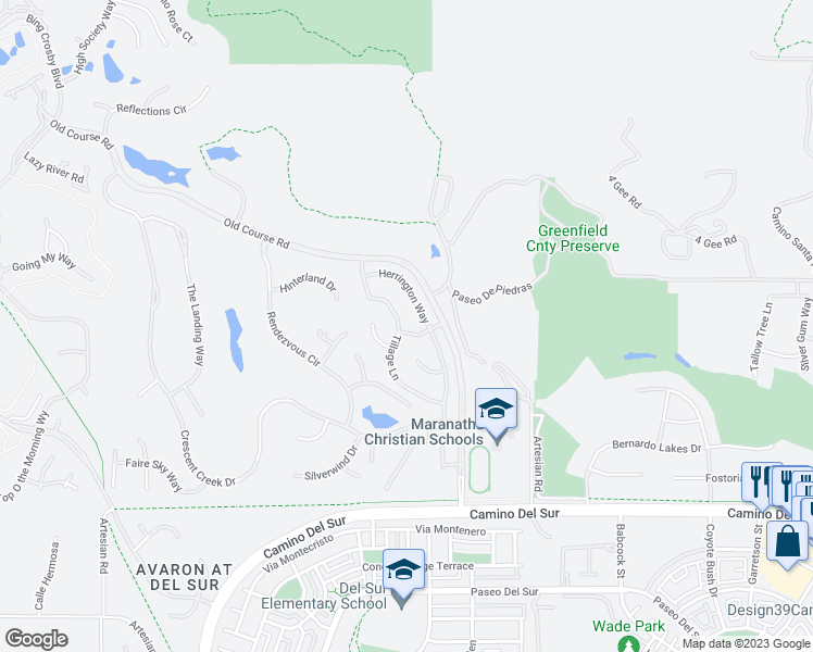 map of restaurants, bars, coffee shops, grocery stores, and more near 8648 Tillage Lane in San Diego