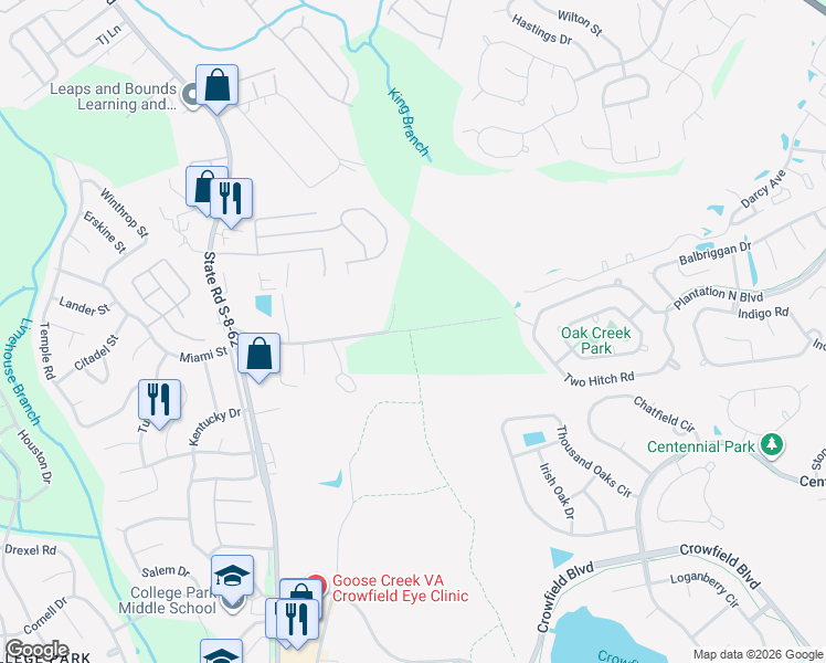 map of restaurants, bars, coffee shops, grocery stores, and more near 173 State Road S-8-567 in Summerville