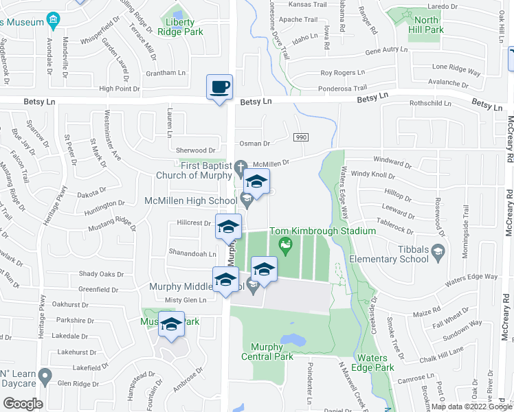 map of restaurants, bars, coffee shops, grocery stores, and more near 750 North Murphy Road in Murphy