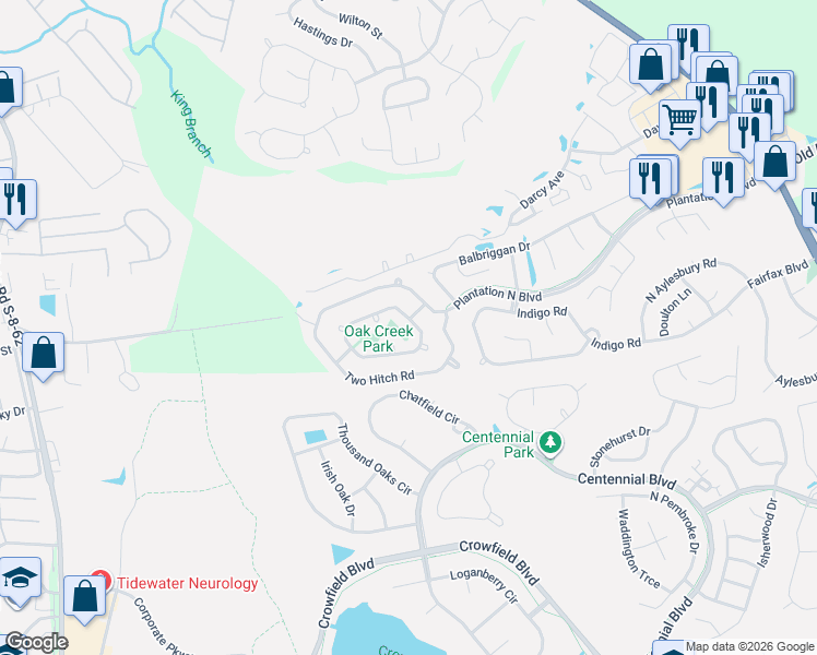 map of restaurants, bars, coffee shops, grocery stores, and more near 250 Persimmon Circle in Goose Creek