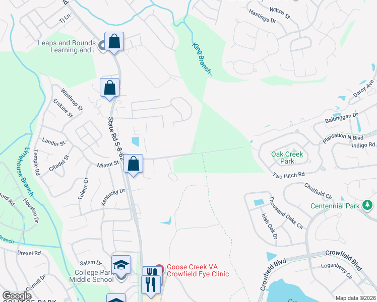 map of restaurants, bars, coffee shops, grocery stores, and more near 173 State Road S-8-567 in Summerville