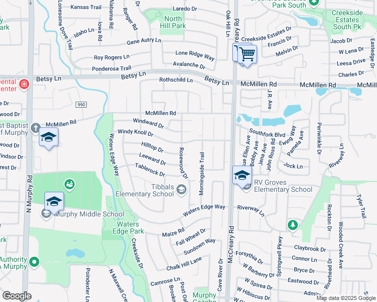 map of restaurants, bars, coffee shops, grocery stores, and more near 607 Hilltop Drive in Murphy