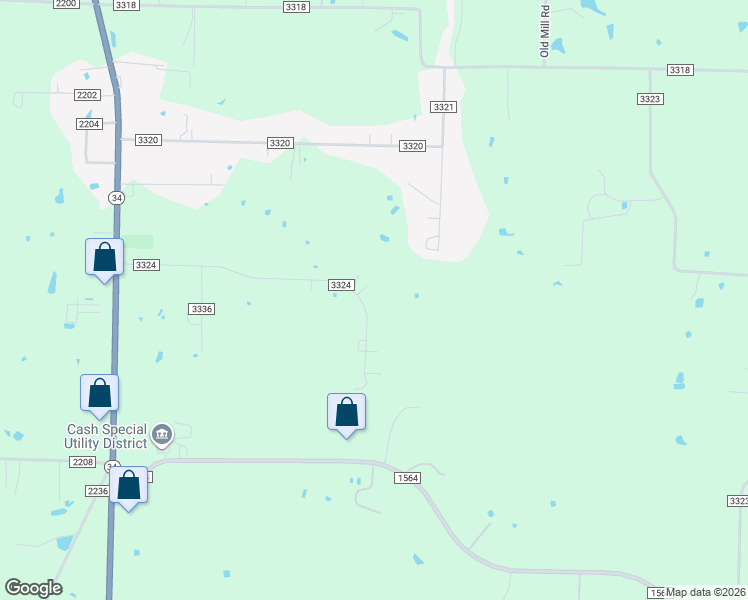 map of restaurants, bars, coffee shops, grocery stores, and more near 440 County Road 3324 in Greenville