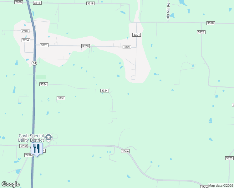 map of restaurants, bars, coffee shops, grocery stores, and more near 440 County Road 3324 in Greenville