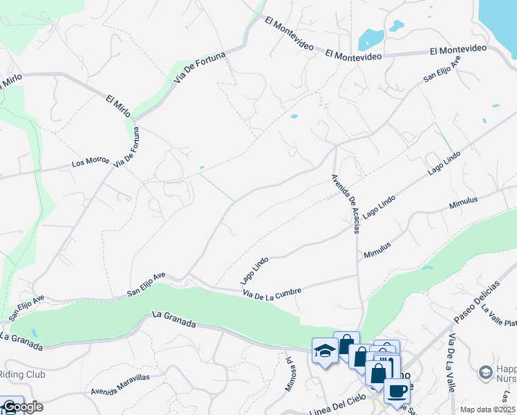map of restaurants, bars, coffee shops, grocery stores, and more near 5618 Loma Verde Drive in Rancho Santa Fe