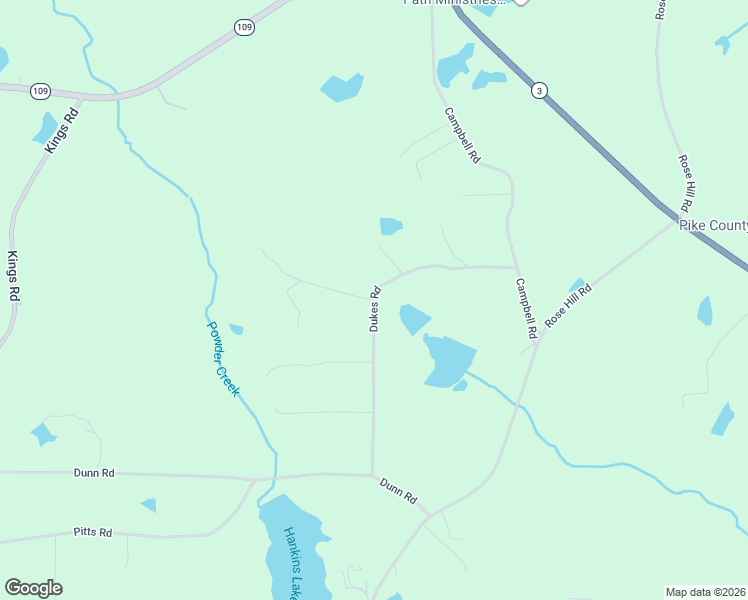 map of restaurants, bars, coffee shops, grocery stores, and more near 162 Dukes Road in Meansville
