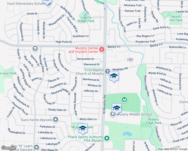 map of restaurants, bars, coffee shops, grocery stores, and more near 107 Westminister Avenue in Murphy