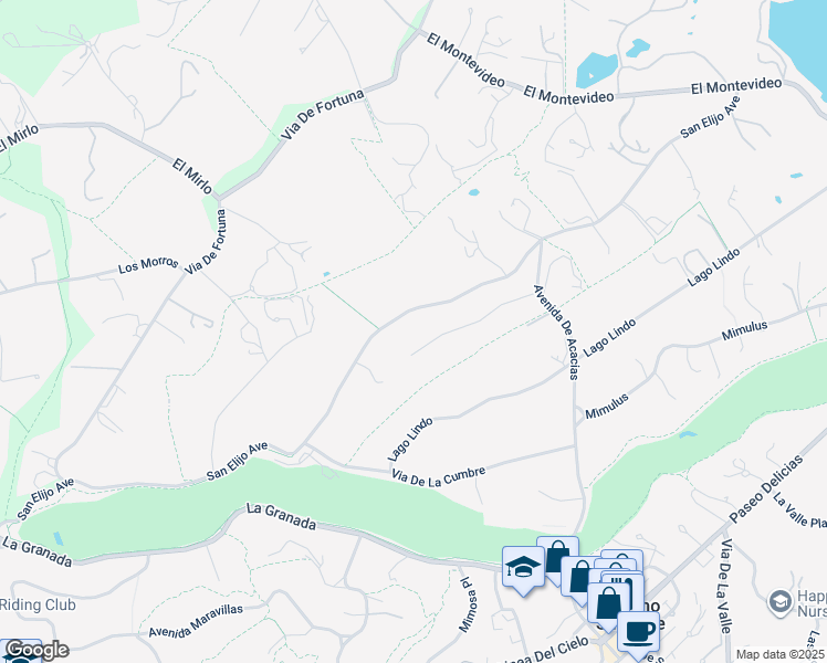 map of restaurants, bars, coffee shops, grocery stores, and more near 5618 Loma Verde Drive in Rancho Santa Fe
