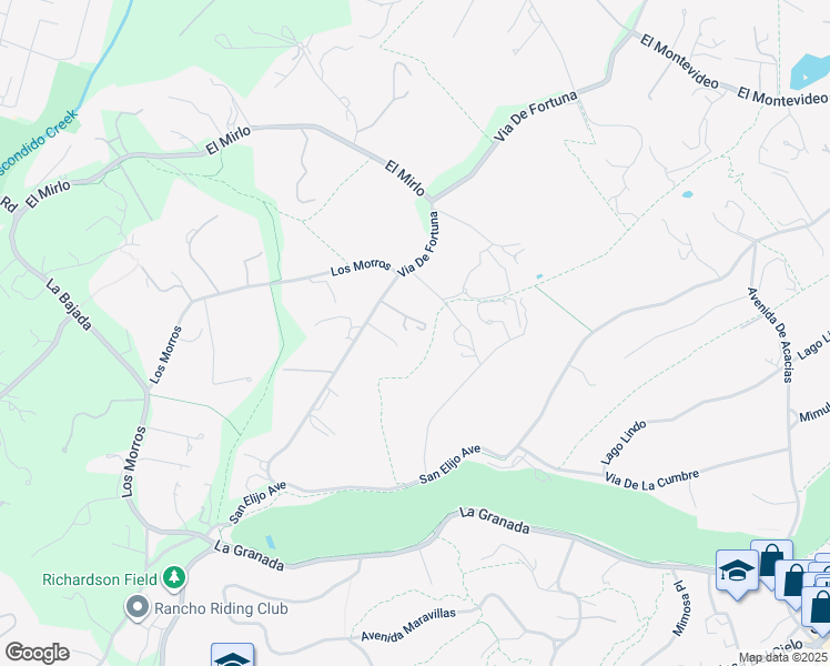 map of restaurants, bars, coffee shops, grocery stores, and more near 17549 Via De Fortuna in Rancho Santa Fe