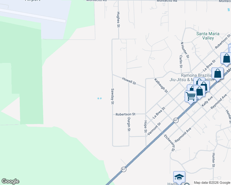 map of restaurants, bars, coffee shops, grocery stores, and more near 263 Sawday Street in Ramona