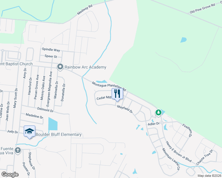 map of restaurants, bars, coffee shops, grocery stores, and more near 274 Mayfield Drive in Goose Creek