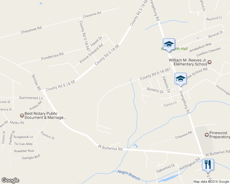 map of restaurants, bars, coffee shops, grocery stores, and more near 601 Co Road S-18-381 in Summerville