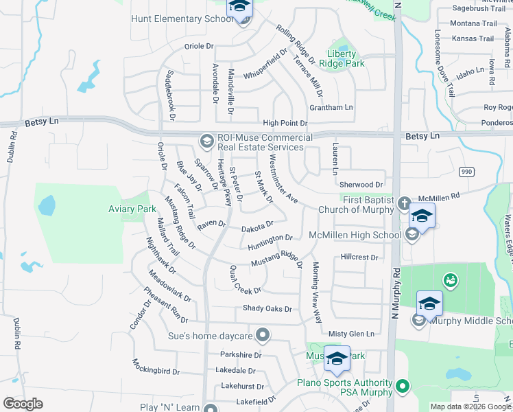map of restaurants, bars, coffee shops, grocery stores, and more near 419 Glennbrook Drive in Murphy