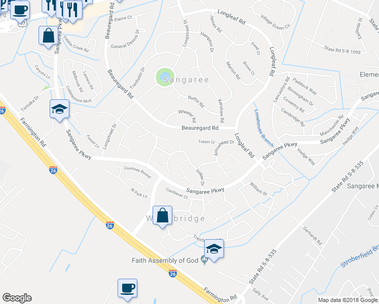 map of restaurants, bars, coffee shops, grocery stores, and more near 310 Indian Drive in Summerville