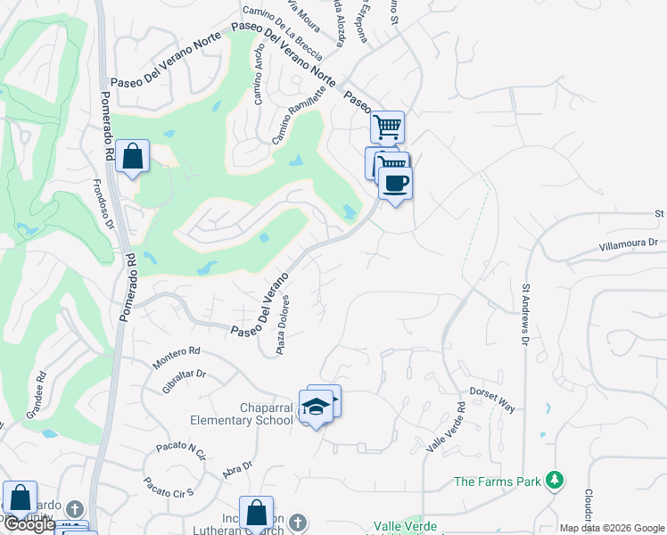 map of restaurants, bars, coffee shops, grocery stores, and more near 17477 Plaza Otonal in San Diego