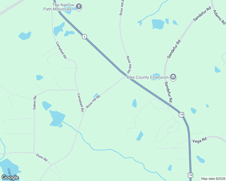 map of restaurants, bars, coffee shops, grocery stores, and more near 1300-1398 Rose Hill Road in Meansville