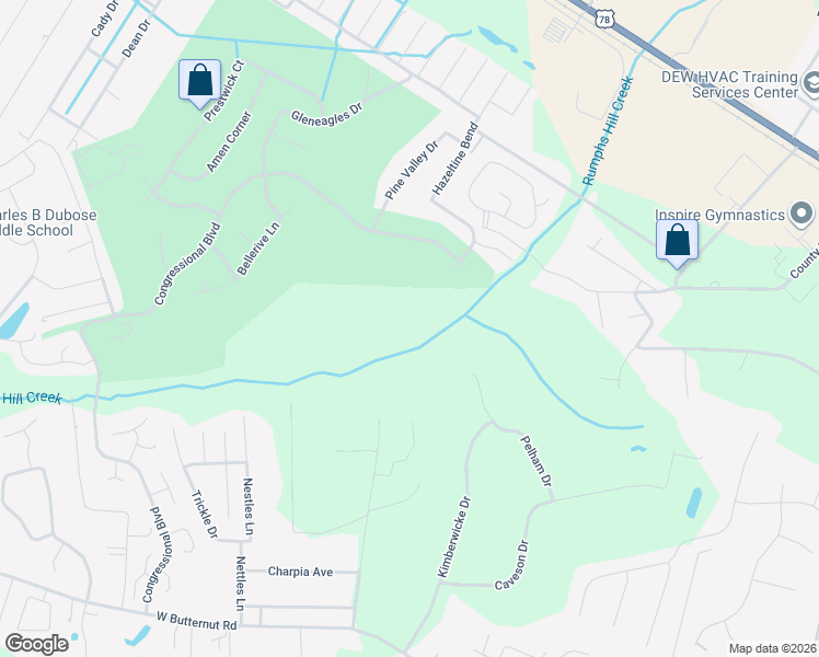 map of restaurants, bars, coffee shops, grocery stores, and more near 110 Pelham Drive in Summerville