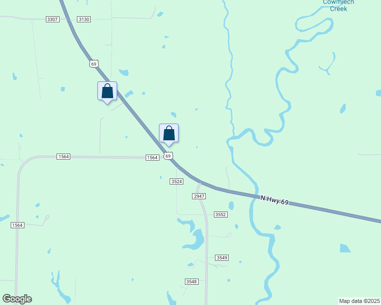 map of restaurants, bars, coffee shops, grocery stores, and more near 5243 U.S. 69 in Greenville