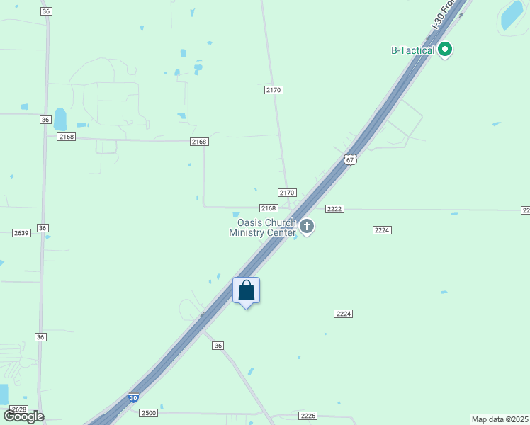 map of restaurants, bars, coffee shops, grocery stores, and more near 3706 County Road 2170 in Caddo Mills