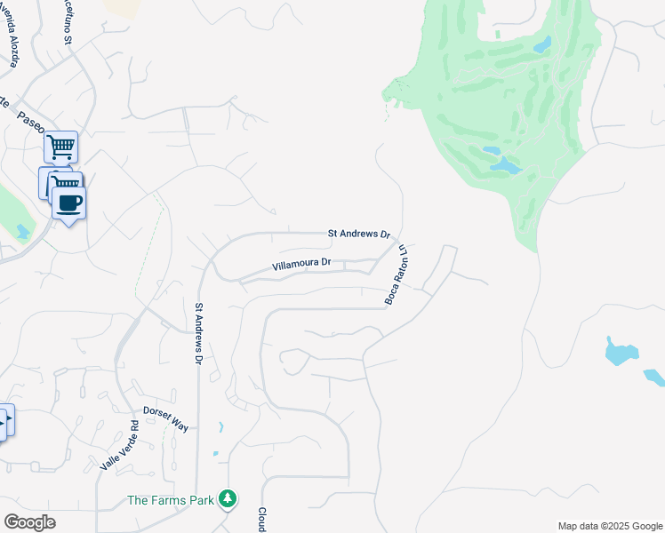 map of restaurants, bars, coffee shops, grocery stores, and more near 17839 Valle De Lobo Drive in Poway