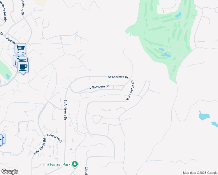 map of restaurants, bars, coffee shops, grocery stores, and more near 13616 Valle De Lobo Way in Poway