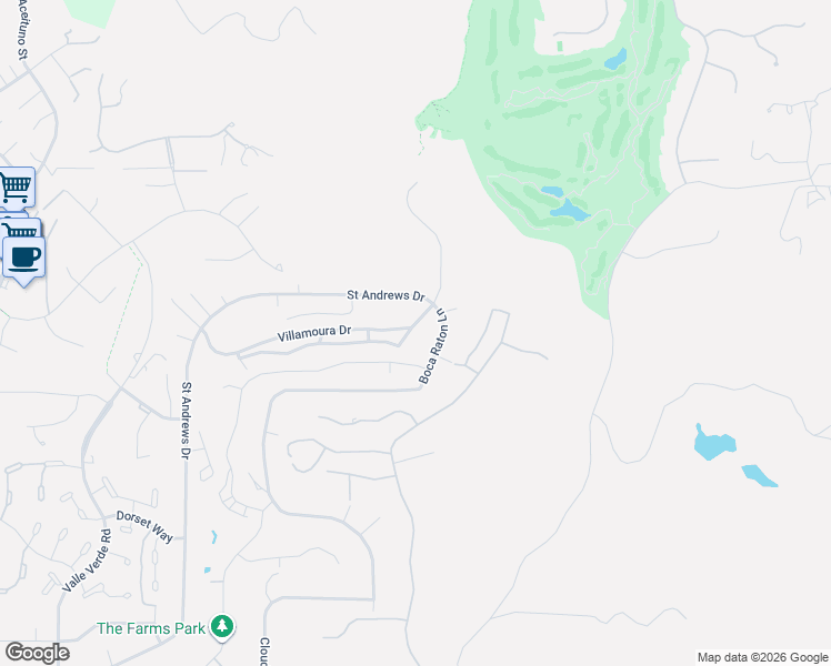map of restaurants, bars, coffee shops, grocery stores, and more near 17939 Valle De Lobo Drive in Poway
