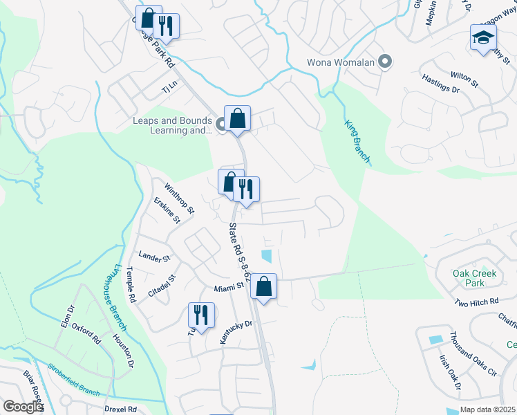 map of restaurants, bars, coffee shops, grocery stores, and more near 1121 Richard Drive in Summerville
