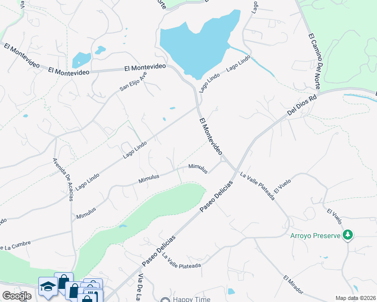 map of restaurants, bars, coffee shops, grocery stores, and more near 6404 Mimulus in Rancho Santa Fe
