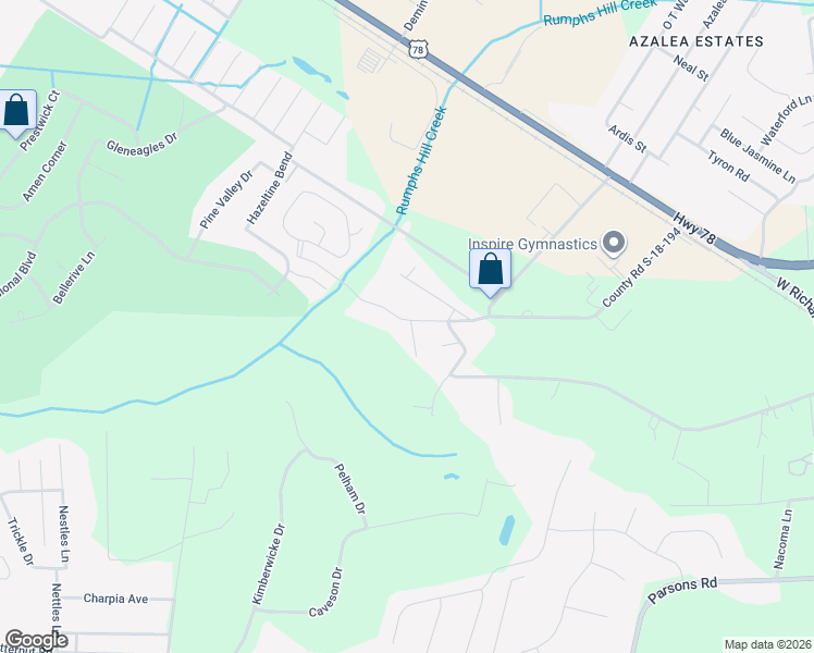 map of restaurants, bars, coffee shops, grocery stores, and more near 145 Alexis Court in Summerville