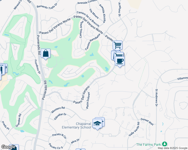 map of restaurants, bars, coffee shops, grocery stores, and more near 17539 Plaza Otonal in San Diego