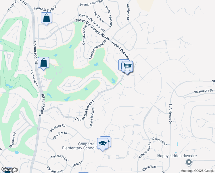 map of restaurants, bars, coffee shops, grocery stores, and more near 13039 Caminito Vilos in San Diego