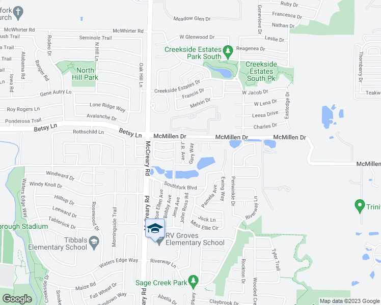 map of restaurants, bars, coffee shops, grocery stores, and more near 126 Gary Way in Wylie