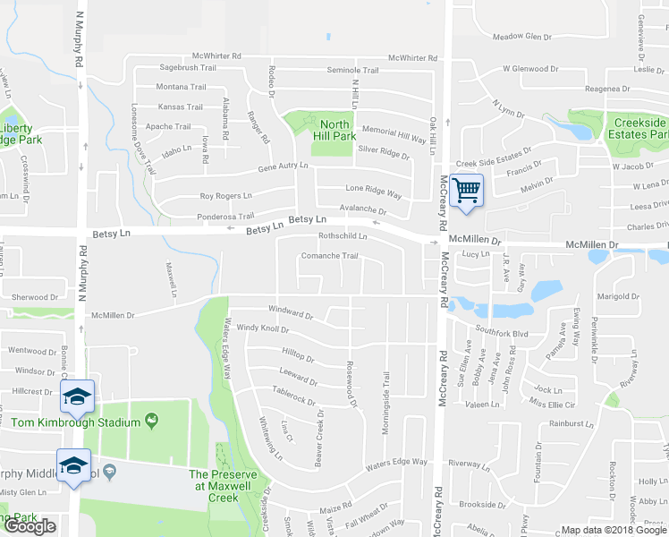 map of restaurants, bars, coffee shops, grocery stores, and more near 1013 Cowboy Court in Plano