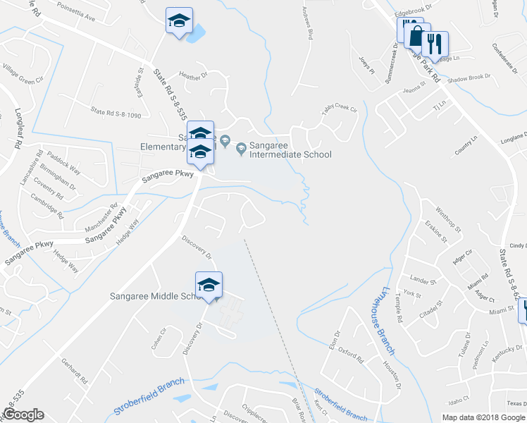 map of restaurants, bars, coffee shops, grocery stores, and more near 451 Courtland Drive in Summerville