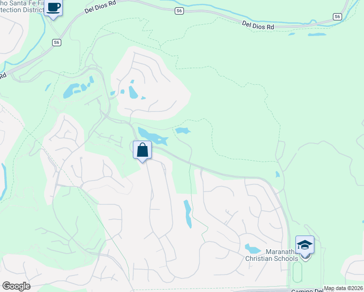 map of restaurants, bars, coffee shops, grocery stores, and more near 17164 Province Court in San Diego