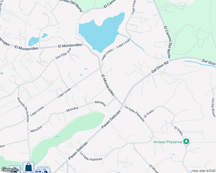 map of restaurants, bars, coffee shops, grocery stores, and more near 6710 El Montevideo in Rancho Santa Fe