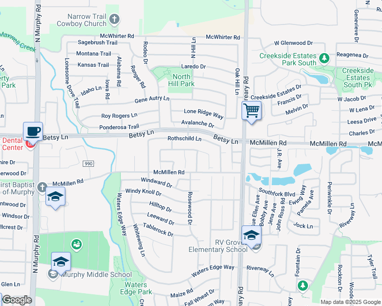 map of restaurants, bars, coffee shops, grocery stores, and more near 608 Comanche Trail in Murphy