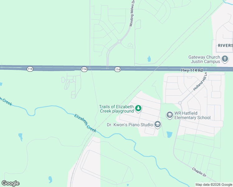 map of restaurants, bars, coffee shops, grocery stores, and more near 13776 Texas 114 in Haslet