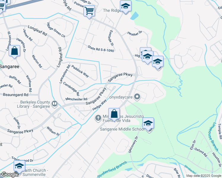 map of restaurants, bars, coffee shops, grocery stores, and more near 100 Astor Court in Summerville